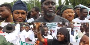 Group Protests In Abuja, Demands Sowore’s Prosecution For Criticising Peter Obi, Saraki, Other Politicians