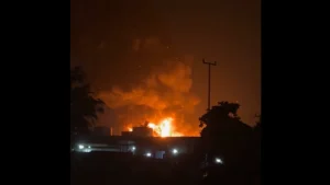 A fire outbreak