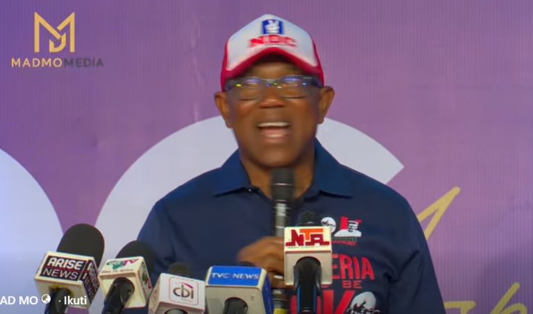 Peter Obi delivers a fiery speech at the NDC Dinner tonight
