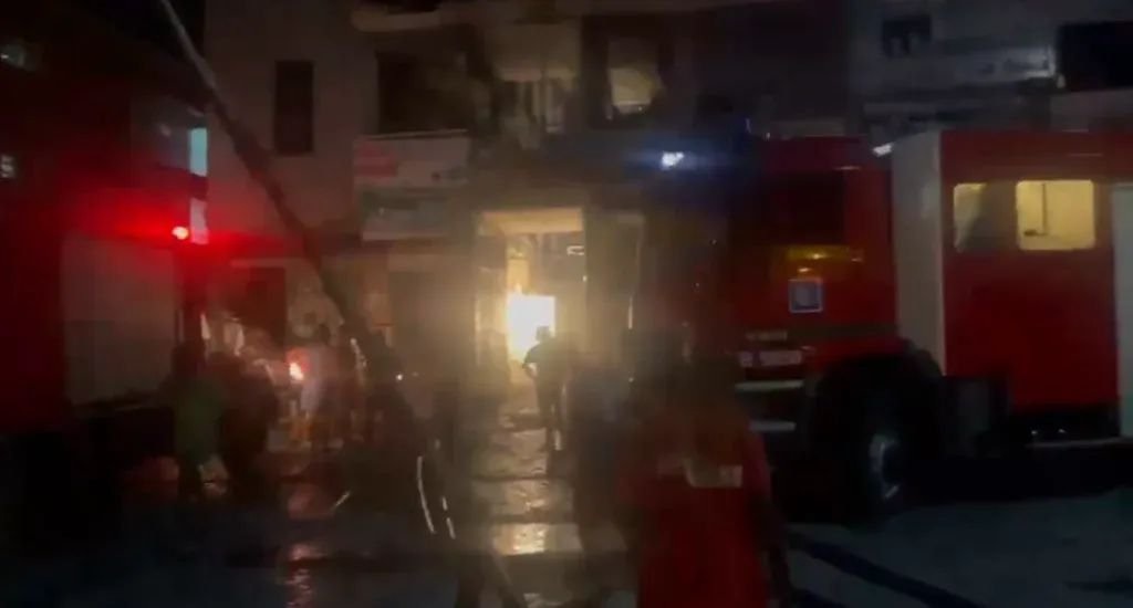 Fire outbreak at Ede Plaza in Jabi Market